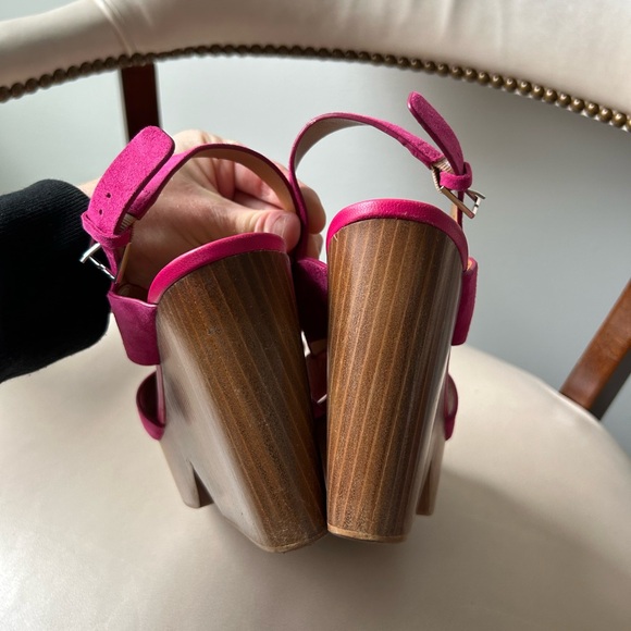 Clergerie pink platform sandal heels - Picture 4 of 6